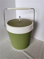 Ice Bucket - vintage, olive green