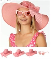 NEW Funcredible Pink Wide Brim Beach Hats with