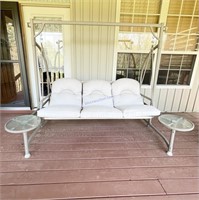 Patio Swing w/ Attached End Tables