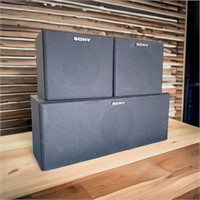 Trio of Sony Speakers Model SS-SR107 & SS-CN107