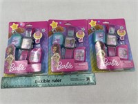 NEW Lot of 3- Barbie 3pc Watch Playset