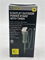 NEW Pro Essentials 6 Outlet Outdoor Power Stake