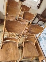 Solid Wood Press back chairs