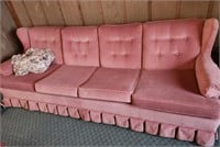 Couch, 4 seat, Pink, good condition