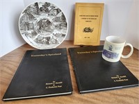 Spiceland, IN books, plate, cup