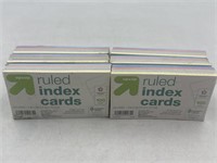 NEW Lot of 6- Up&Up Ruled Index Cards