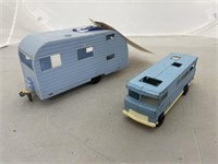 2 Tootsietoys-Pull Type Camper & Camper