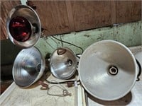 Heat Lamps, (4) hanging lights
