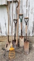 Long Handled Tools, shovels, rake