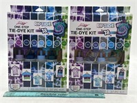 NEW Lot of 2-37pc 8Color One-Step Tie Dye Kit