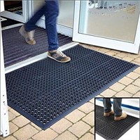 Anti Fatigue Drainage Floor Mat, Black, 36"x60"