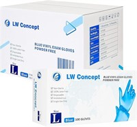 Blue Vinyl Multipurpose Gloves, 10 Boxes x 100ct