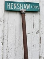 Henshaw Loop Road Sign on Pole