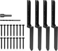 Fence Post Anchor Ground Spike for Wood Fence, 4pk