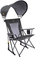 Outdoor Sunshade Rocker Camping Chair, Pewter