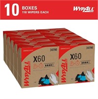 WypAll X60 Multi-Task Cleaning Cloths, 10 Boxes