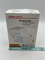 NEW 500ct Office Depot #9 Security Double Window