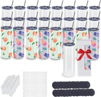 Gift Boxed 20oz Sublimation Tumblers, 25 Pack