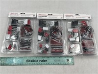 NEW Lot of 3-168pc Office Depot Assorted Clips