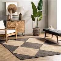 nuLOOM Pandora Diamond Jute Area Rug