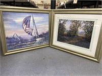 2-Framed Pics Ocean Scene & Still Life 20x24