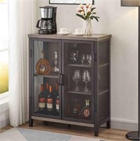 Industrial Small Coffee Bar Cabinet with Storage