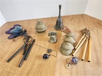 Bells, brass, copper, wind chime, castanets