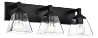 Bathroom Lights Black Wall Sconce - 3 light