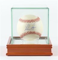 Autographed Nolan Ryan OAL Baseball Display