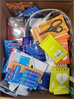 Box Lot of New School / Office Supplies