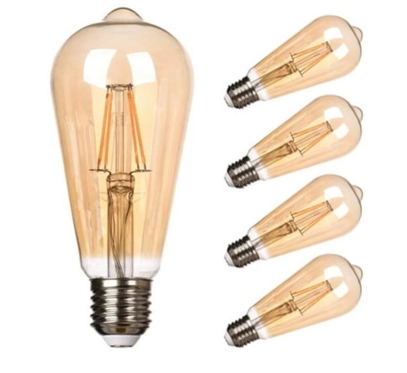 NEW Lot of 2 - 4 Pack Vintage LED Light Bulb S