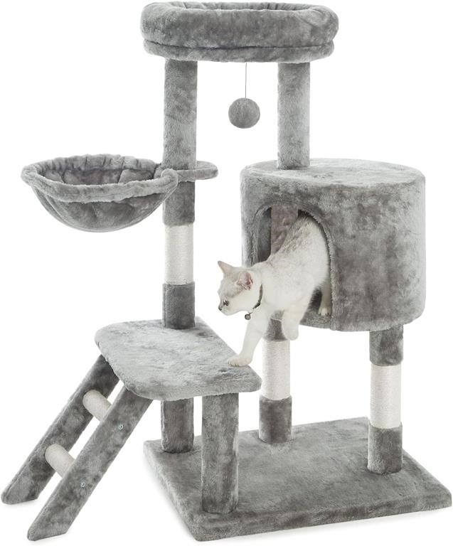 Cat Tree Kitty Tower with Basket, 40"