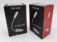 NEW Lot of 2 Book Light 360° Rotation Clip on