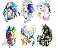 NEW Unicorn Temporary Tattoo Stickers 6- Sheet