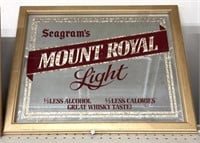 Seagrams Mount Royal light framed mirror
