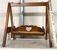 Wooden toy swing