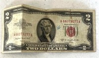 1953 – D red seal, two dollar bill