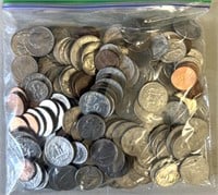 Unsorted US coins face value $32.94
