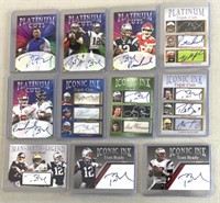 11  Tom Brady Iconic Ink football cards