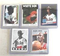 5 Michael Jordan baseball cards