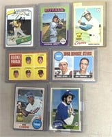 Seven vintage baseball cards