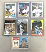 7 Rod  Carew Minnesota Twins baseball cards.