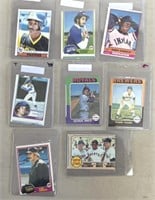 8 vintage baseball cards