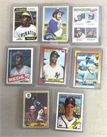 8 vintage baseball cards