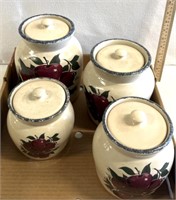 Home and garden, apple themed kitchen canisters