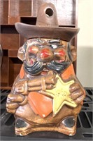 Vintage sheriff themed cookie jar