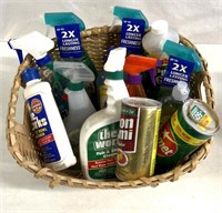 Basket full of cleaners