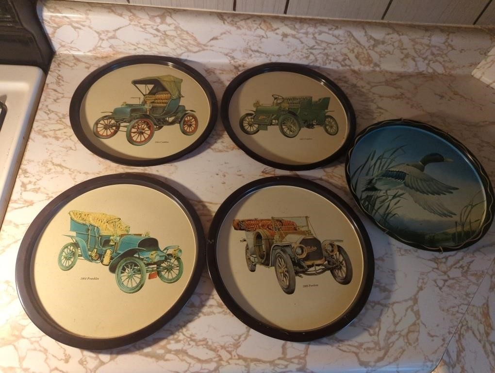 Collection of decorative tin plates