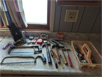 Collection of home improvement hand tools