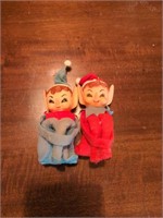 Two vintage knee hugger elves